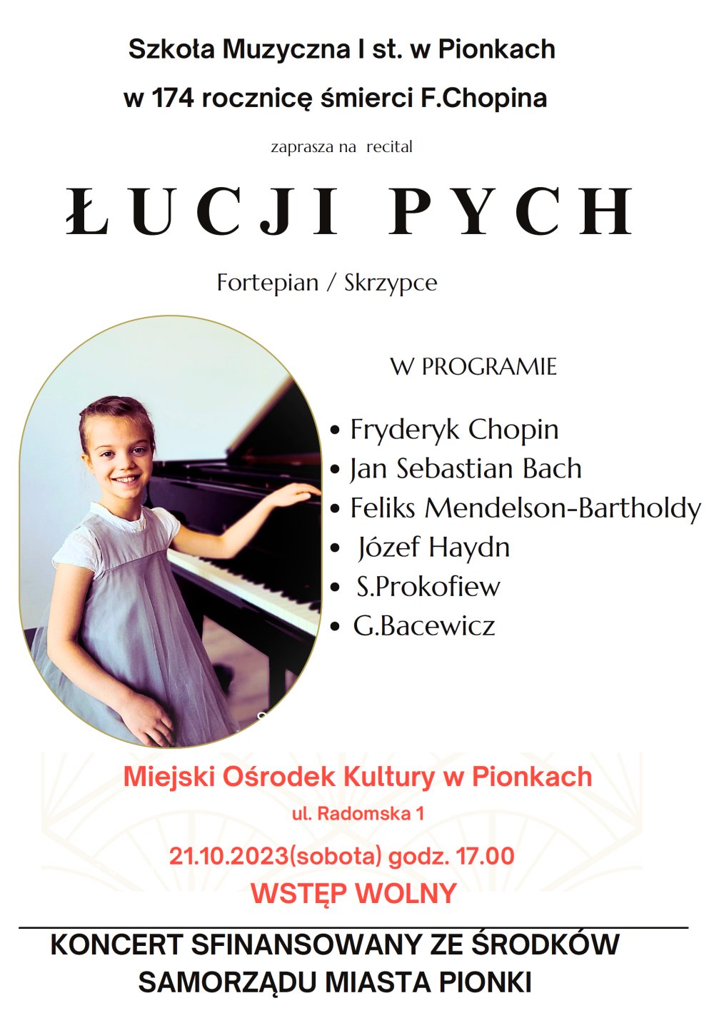 Recital Chopinowski 11-letniej Łucji