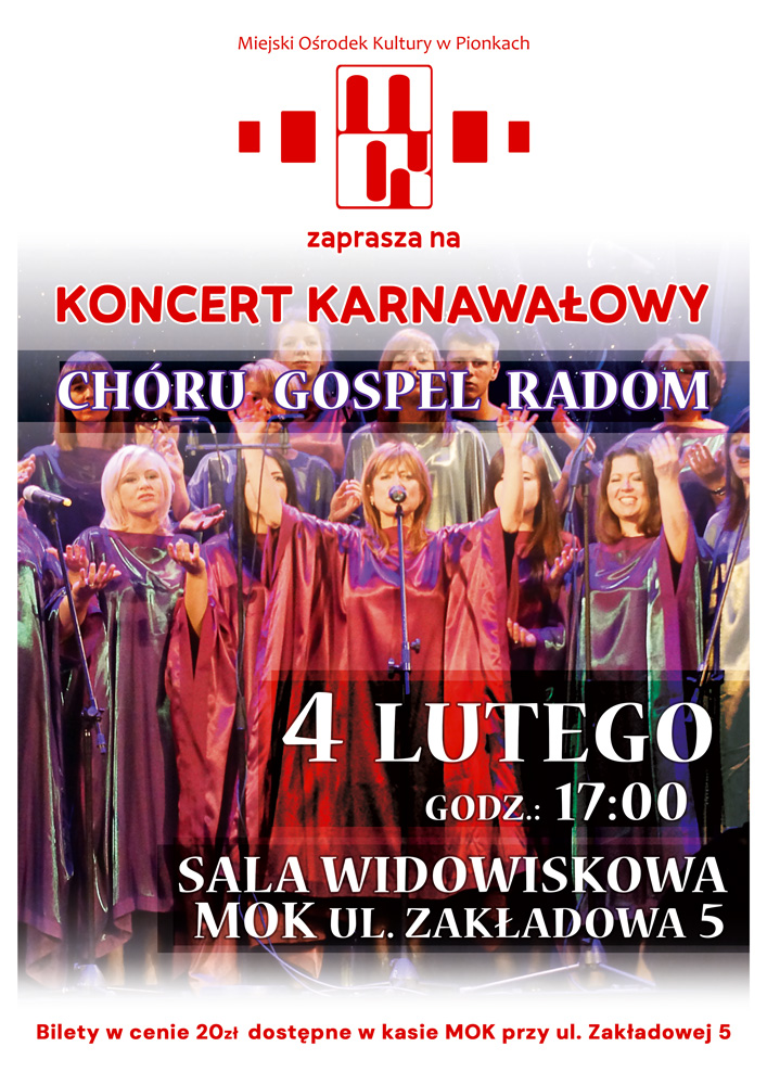 Karnawałowy koncert chóru „Gospel Radom”