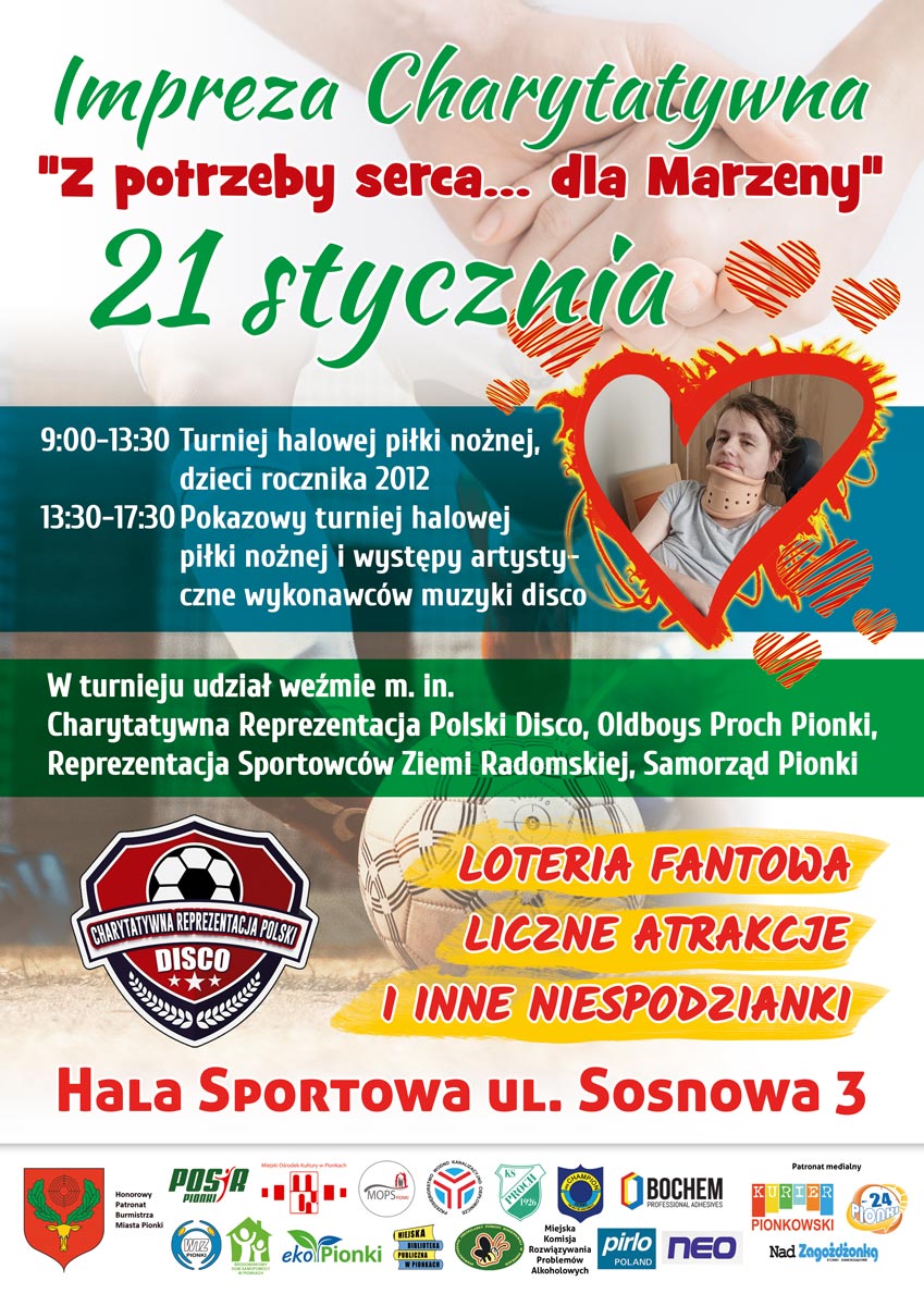 Sportowa impreza charytatywna „Z potrzeby serca… dla Marzeny” z udziałem Charytatywnej Reprezentacji Polski Disco