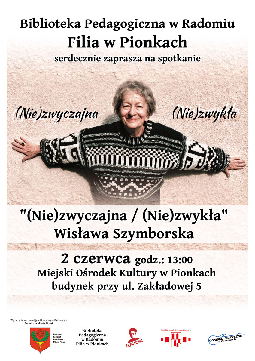 Przyjdź na spotkanie „(Nie)zwyczajna/(Nie)zwykła” Wisława Szymborska