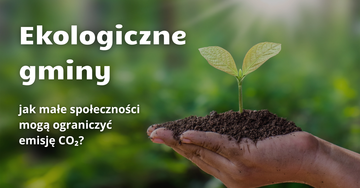 zielony baner z napisem ekologiczne gminy