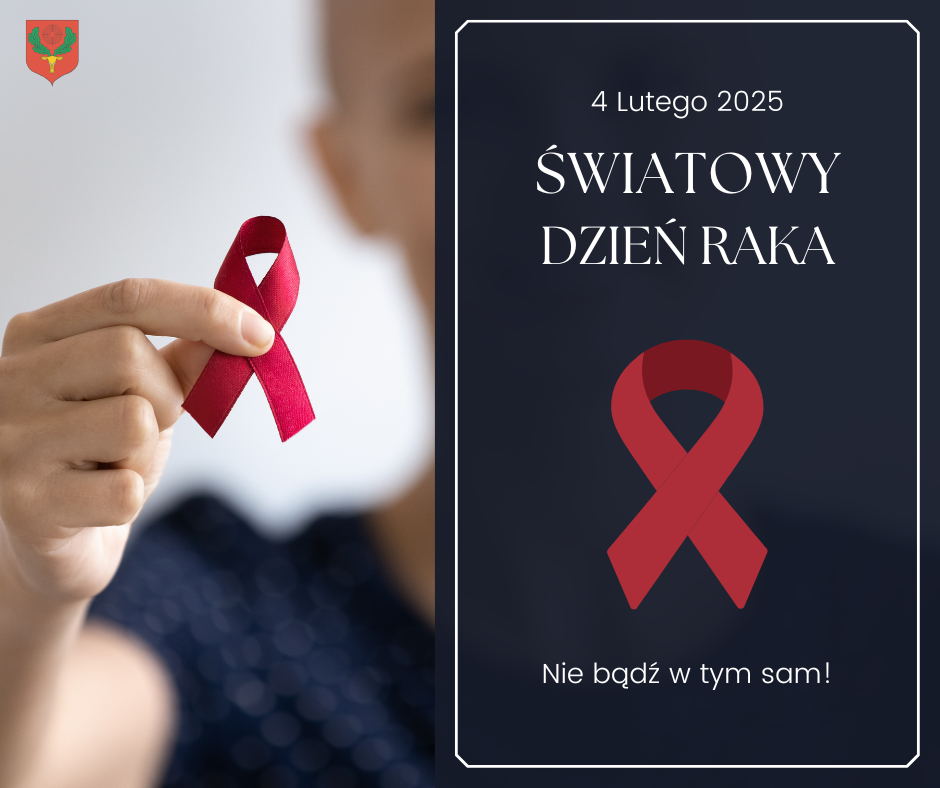 Plakat z informacją o Światowym Dniu Raka